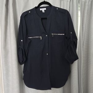 Calvin Klein Dark Blue Blouse
